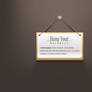 Free Hanging Note Sign Psd