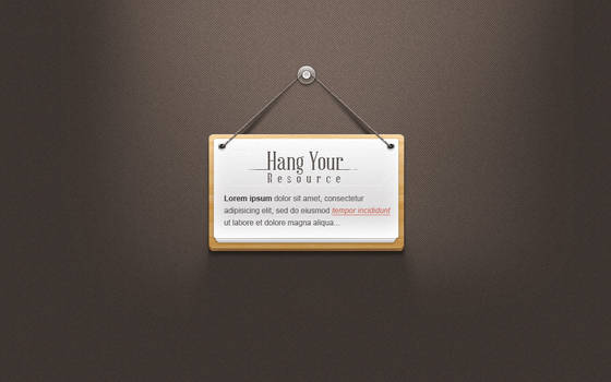 Free Hanging Note Sign Psd