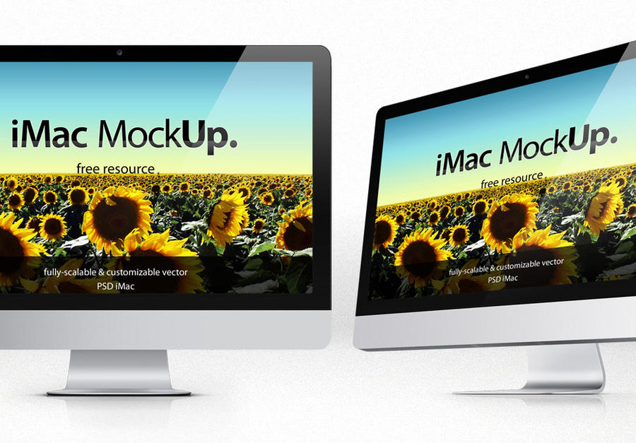 Free iMac Psd Mockup Template