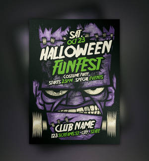 Free Franky Halloween Flyer Template