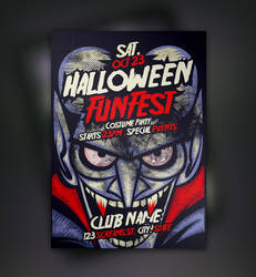 Free Vampire Halloween Flyer Template
