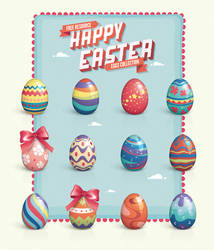 Free Vector Easter Eggs Set