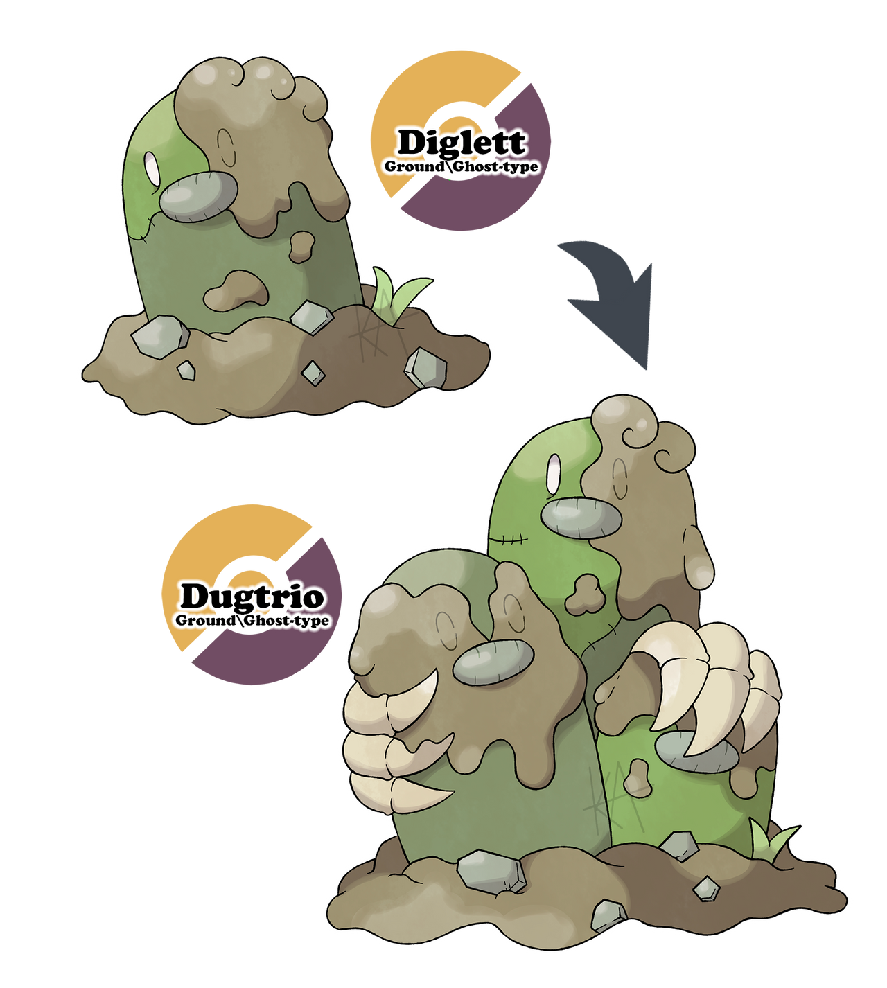 Line Drawing Diglet Bootlian Diglett line by KajiAtsui on DeviantArt