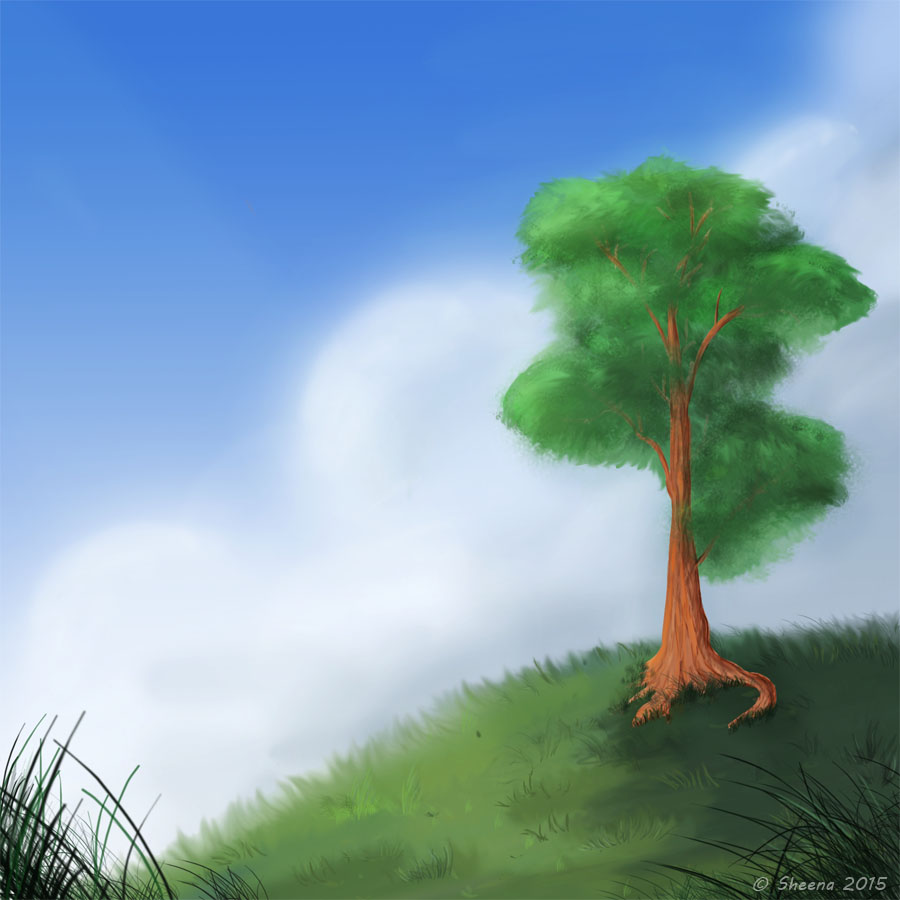 a Tree scenery - practice