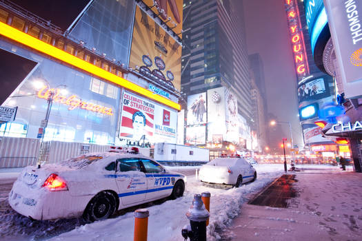 Times Sqaure Under Snow