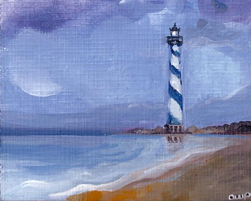 Lightouse at night miniature by JadeMoonRabbit Lightouse at night miniature by JadeMoonRabbit
