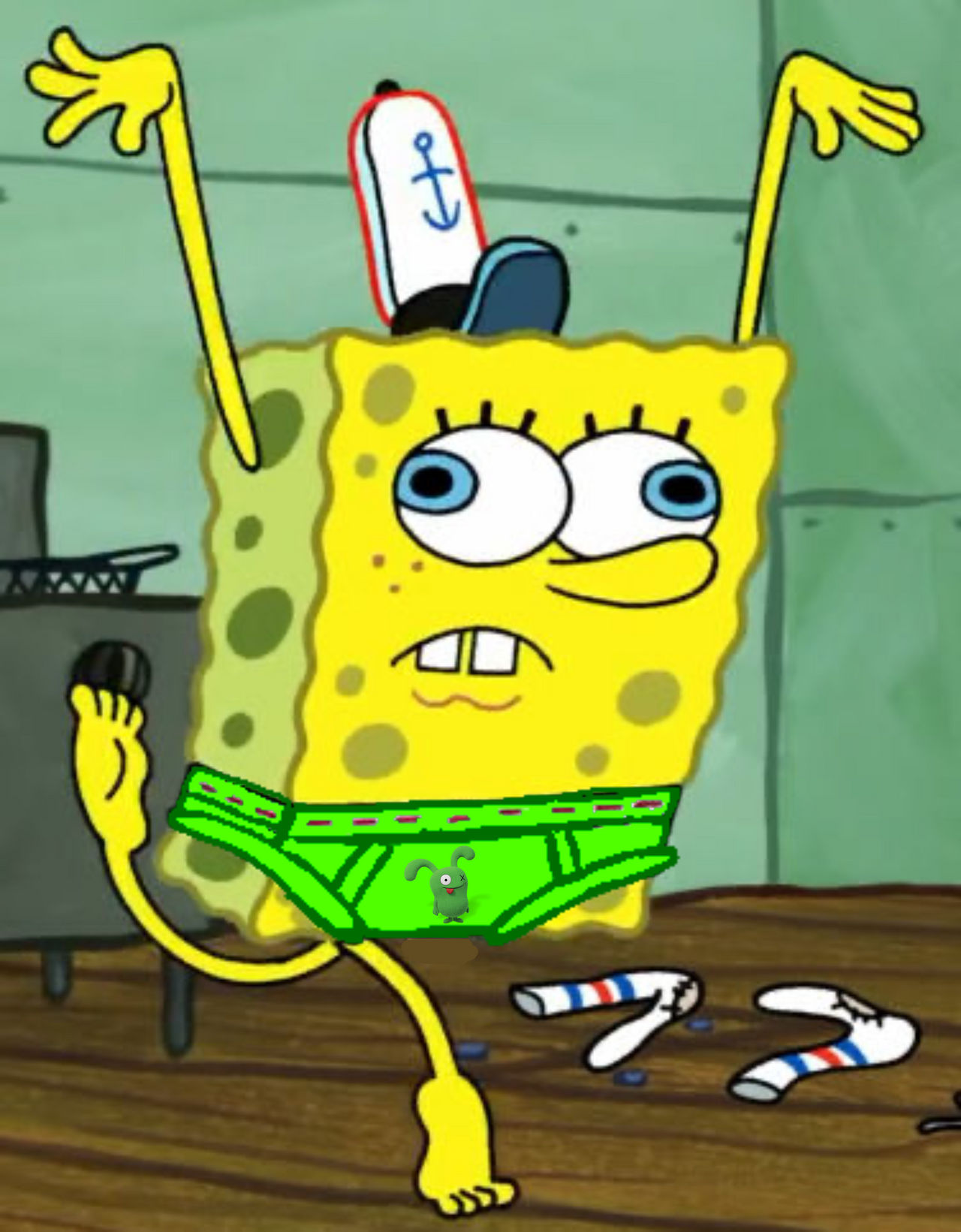 Spongebob Dancing In His Uglydolls Underwear By Darthbladerpegasus On Deviantart