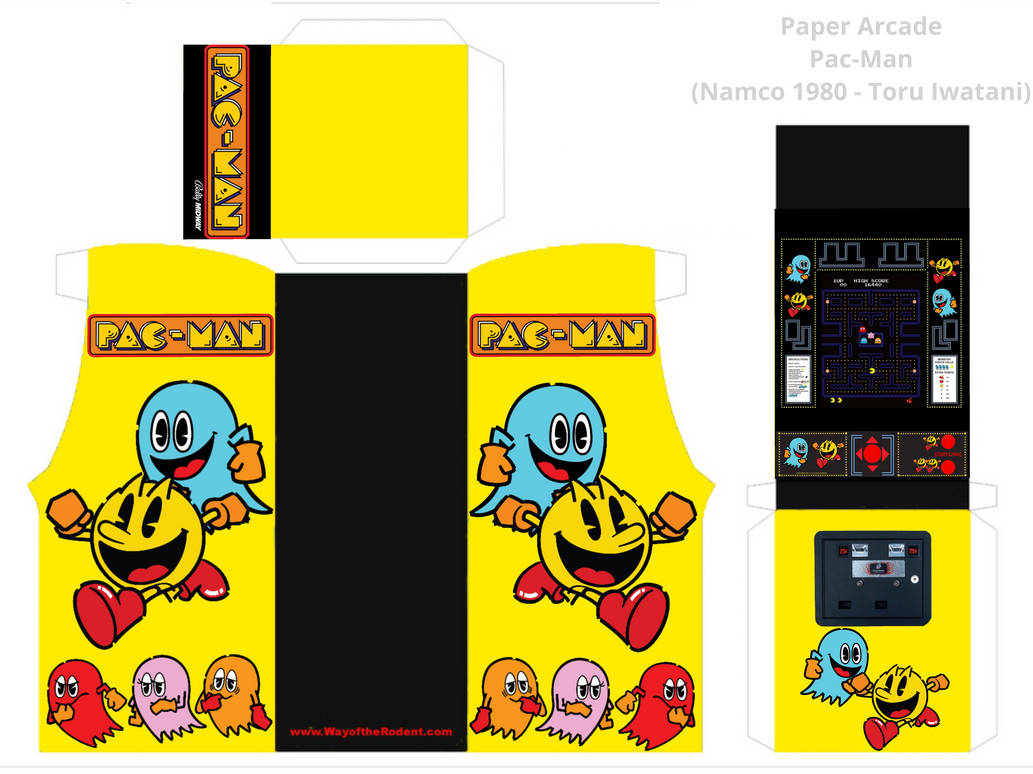 Pac-Man Arcade Machine Paper Craft by DarthBladerPegasus on DeviantArt