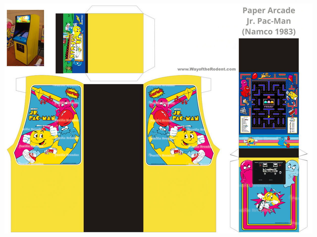 Jr. Pac-Man Arcade Machine Paper Craft by DarthBladerPegasus on DeviantArt