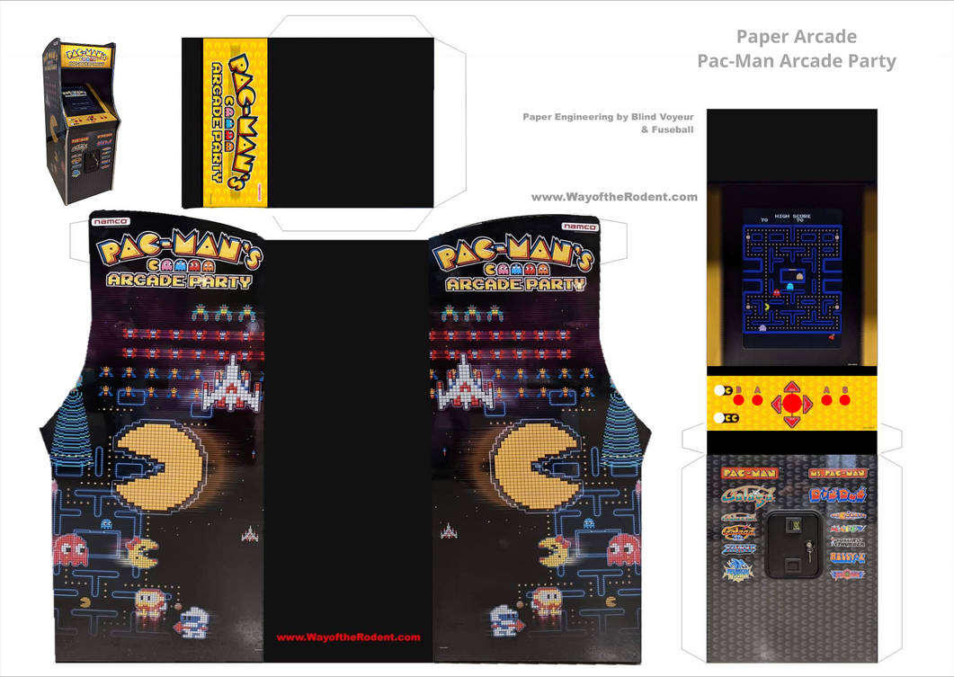 Pac Man Arcade Papercraft Ms. Pacman Bookmark · How To Make A Corner