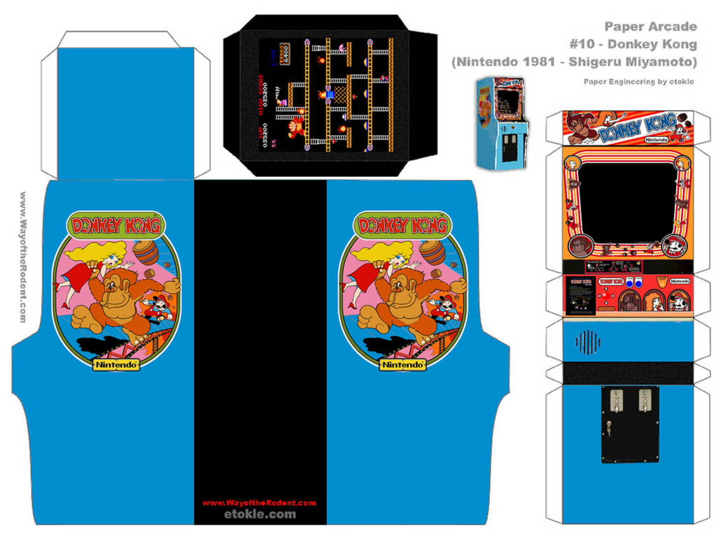 Donkey Kong Arcade Machine Paper Craft by DarthBladerPegasus on DeviantArt
