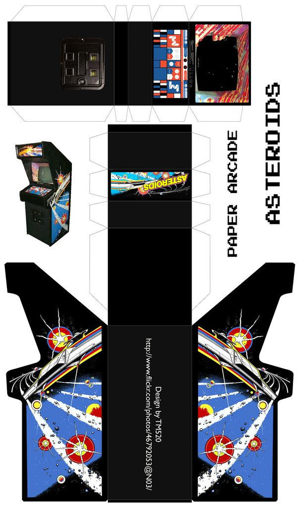 Asteroids Arcade Machine Paper Craft by DarthBladerPegasus on DeviantArt