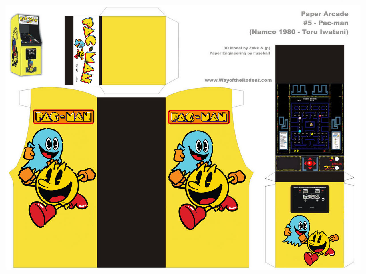 Pac-Man Arcade Machine Paper Craft by DarthBladerPegasus on DeviantArt