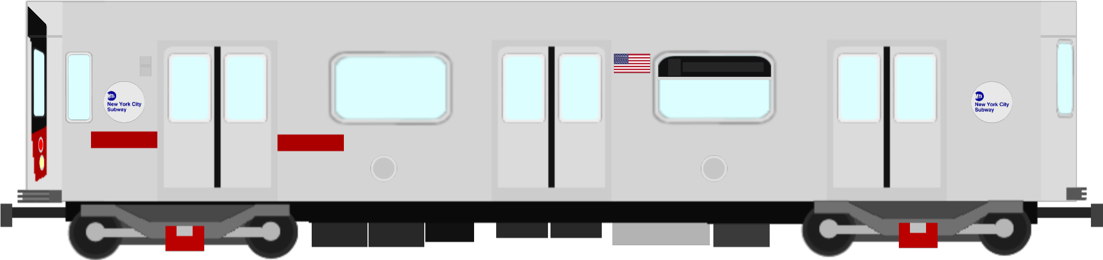 MTA NYC Subway Train R142 (Front and Rear Car) by DarthBladerPegasus on ...