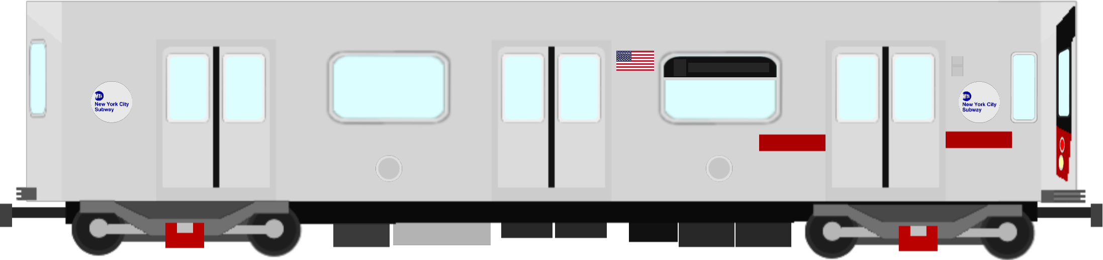 MTA NYC Subway Train R142A (Front and Rear Car) by DarthBladerPegasus ...
