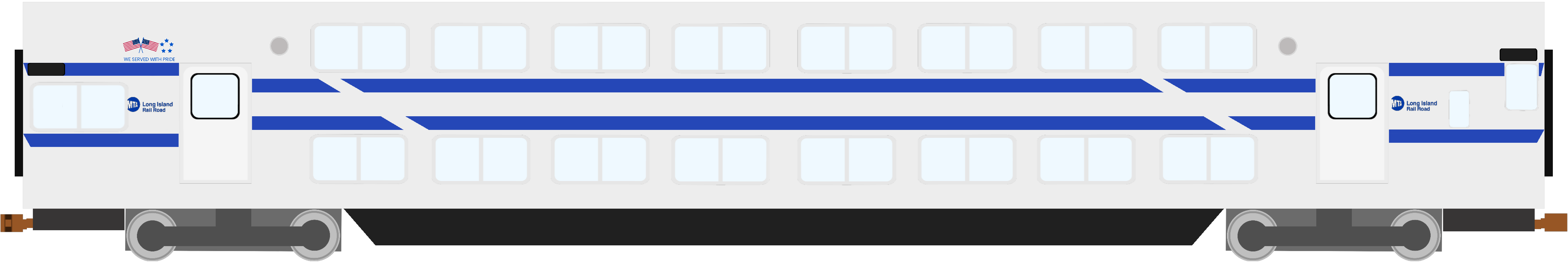 Multilit Train MTA LIRR Multilevel Train Car (Right Side) by DarthBladerPegasus on ...