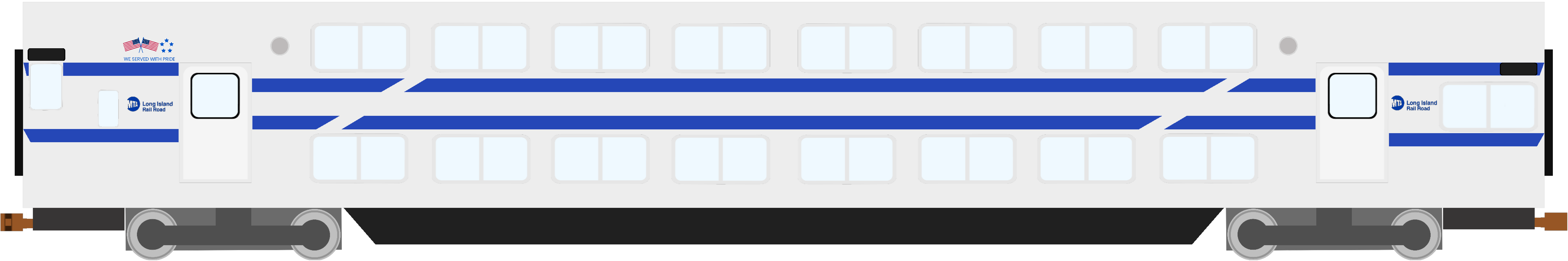 Multilit Train MTA LIRR Multilevel Train Cars (Left Side) by DarthBladerPegasus on ...