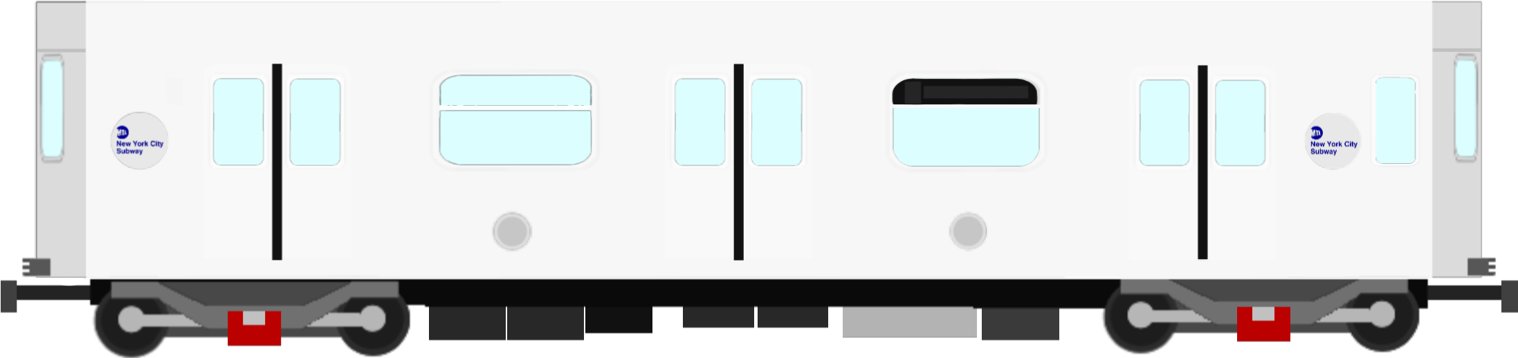 R142 Sticker MTA NYC Subway Train R142 (Middle Car) (Left Side) by ...
