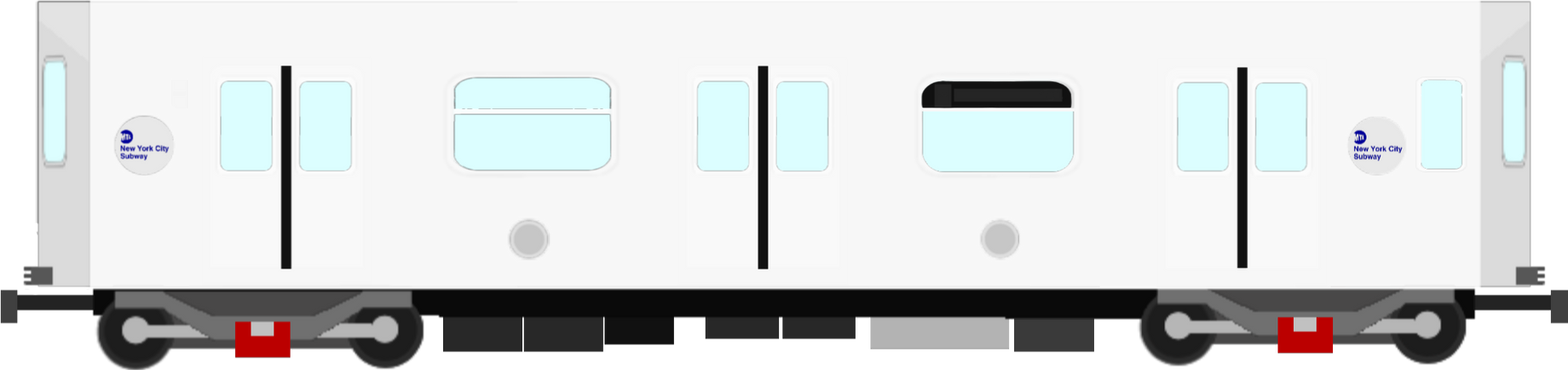 MTA NYC Subway Train R142A (Middle Car) (Left) by DarthBladerPegasus on ...