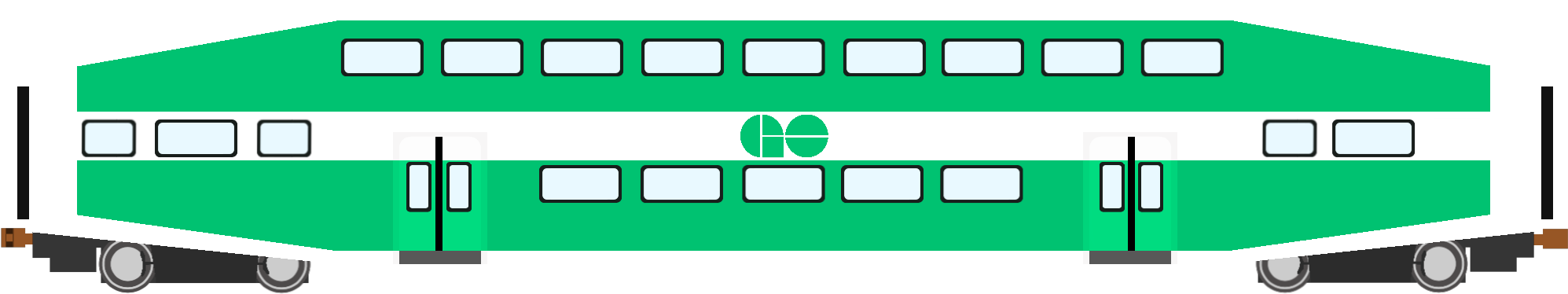 GO Transit Train Bi-Level Passenger Car by DarthBladerPegasus on DeviantArt