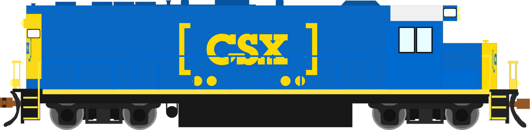 Csx Train Side View CSX GP40-2 Freight Train Locomotive (Right Side) by DarthBladerPegasus ...
