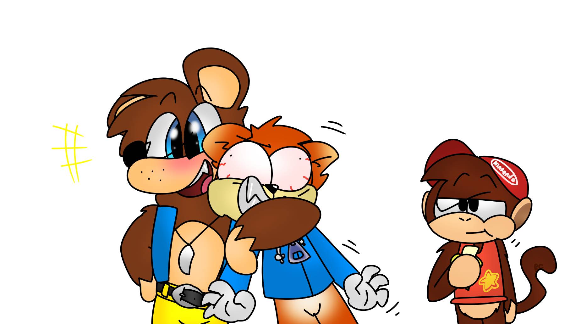 Banjo face reveal by RoseCandyart on DeviantArt