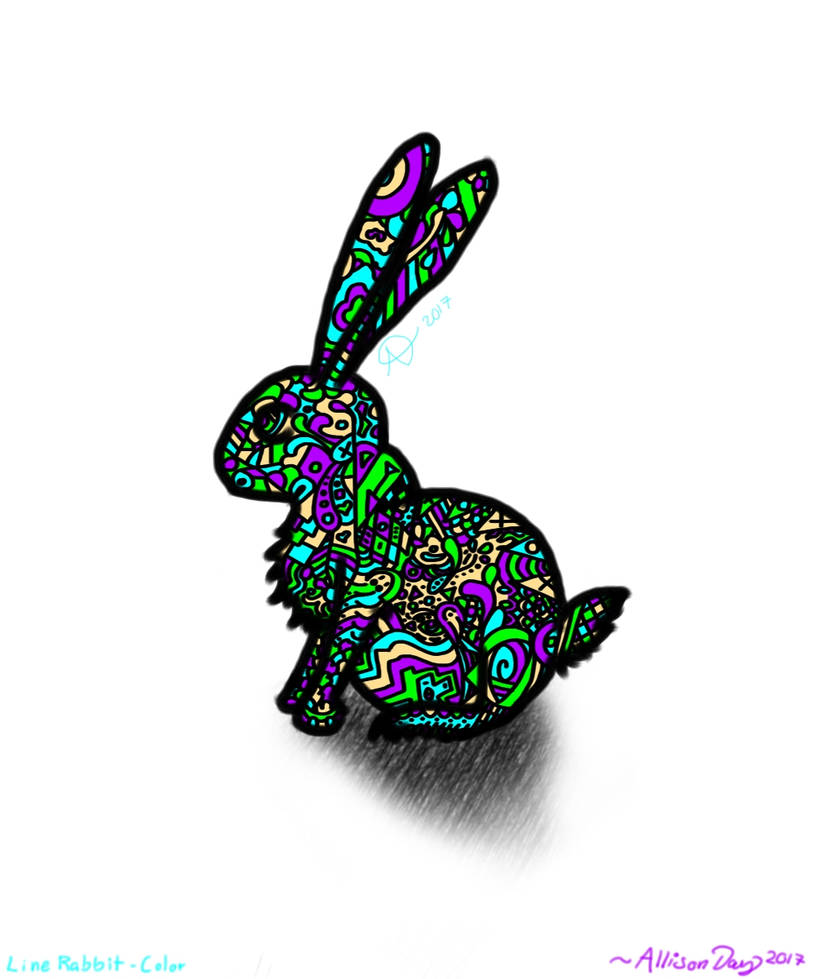 Zentangle Rabbit - Color by AllisonDay on DeviantArt