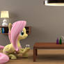 Rarity and Fluttershy meeting for some tea