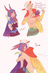 Xayah and Rakan -Cuties being Cuties