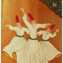 Ottoman handmade miniature Whirling Dervishes