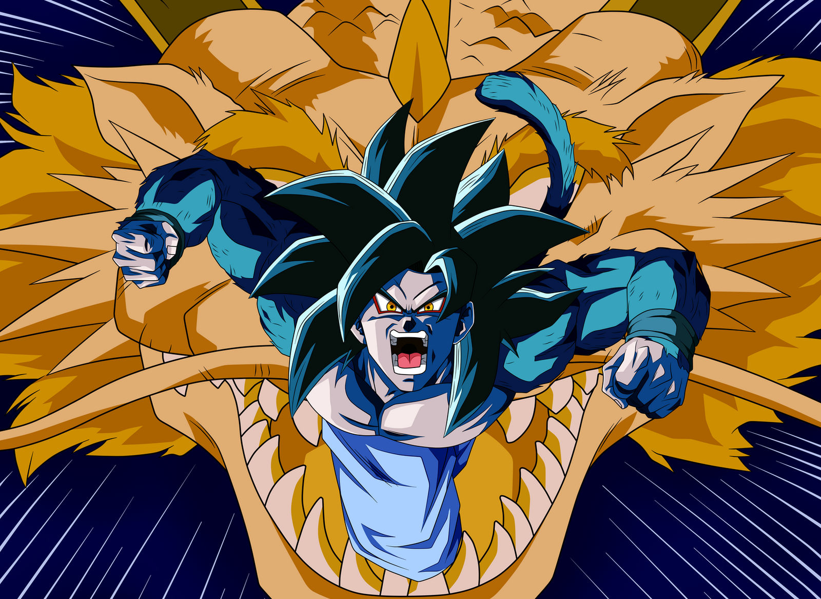 Goku Super Saiyajin 4 by arbiter720 on DeviantArt