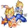 Goku and Vegeta Super Saiyajin