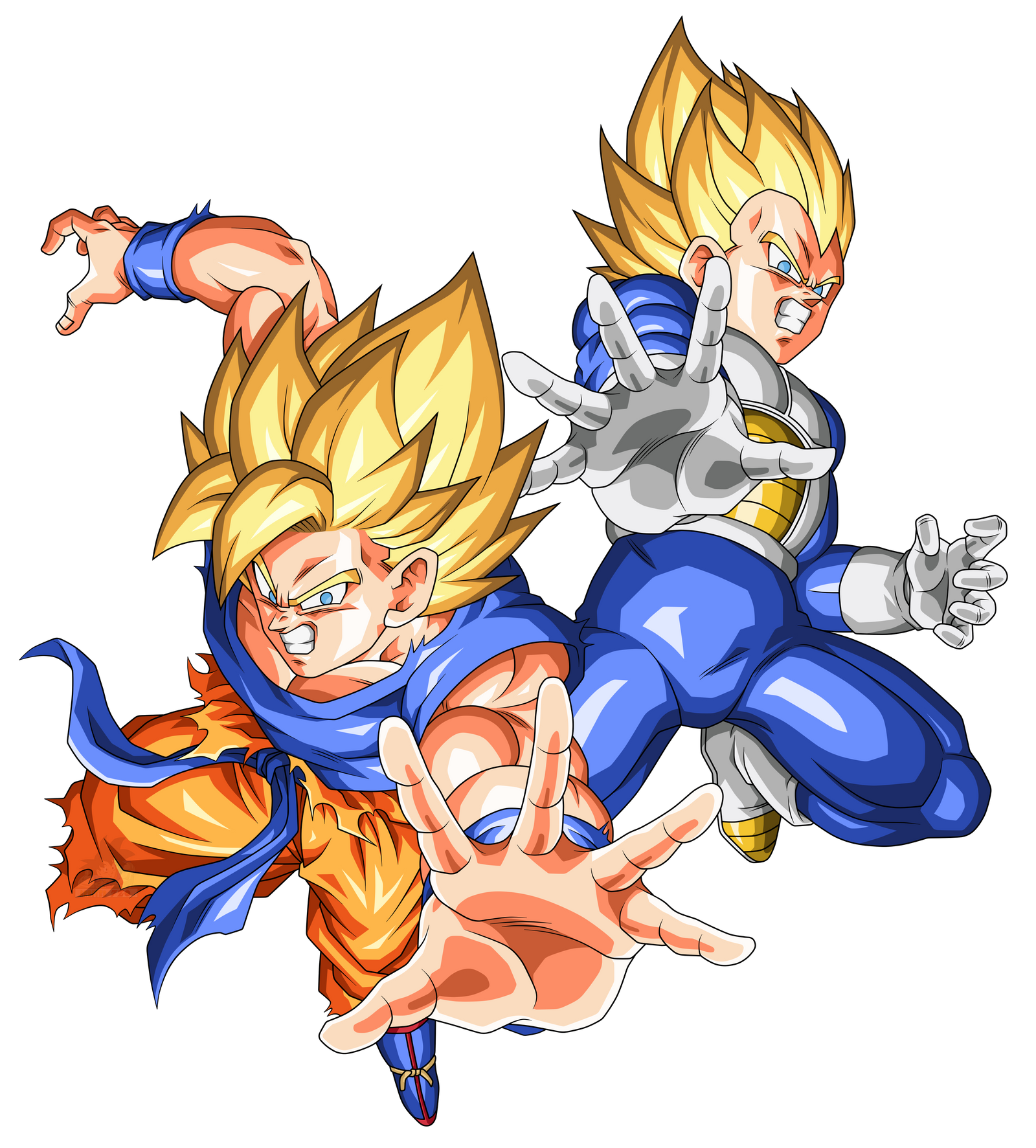 Goku Vegeta Png - Goku And Vegeta Ssj2 - 476x341 PNG Download - PNGkit