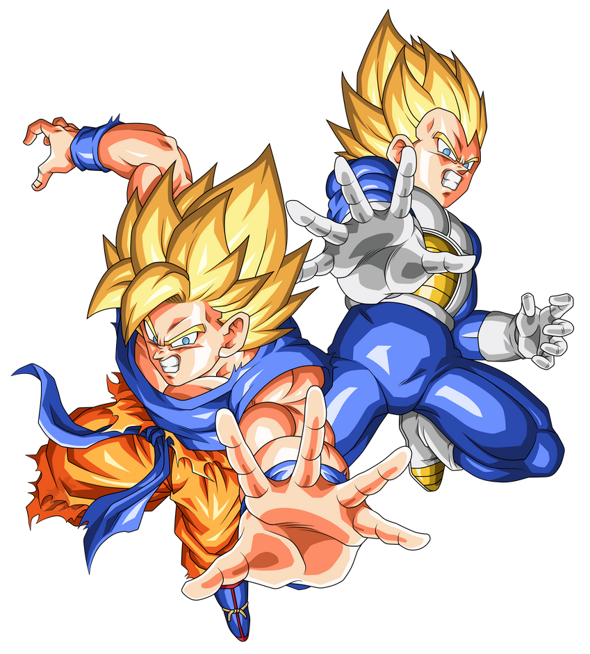 Goku and Vegeta Super Saiyajin by Arbiter720 on DeviantArt