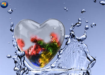 Windows7 Glass Heart splashed