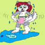 kammypup after pouring her Water over herself