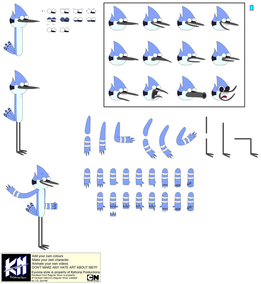 Character Builder - Mordecai by KryptoneoNyan on DeviantArt