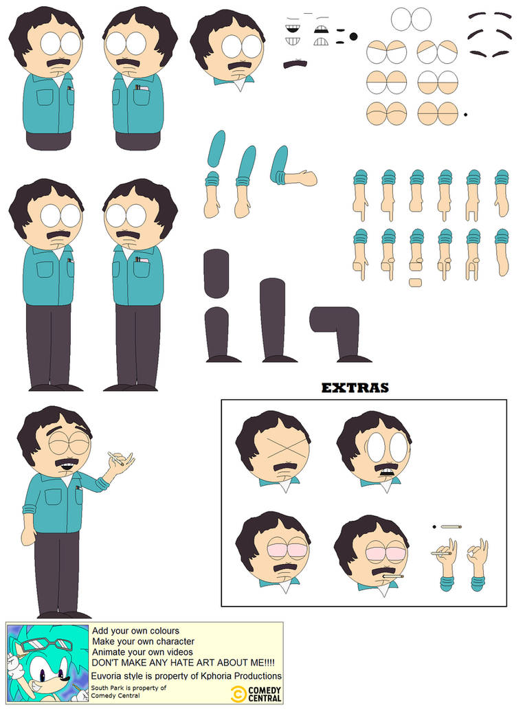 Character Builder - Randy Marsh by KryptoneoNyan on DeviantArt