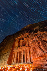 Petra by Night under the Stars