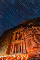 Petra by Night under the Stars