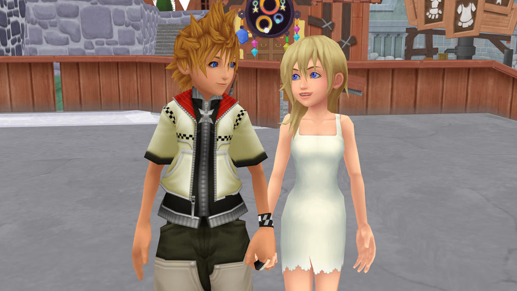 Namine Roxas Roxas and Namine walking together by Dragonlordmedia on DeviantArt