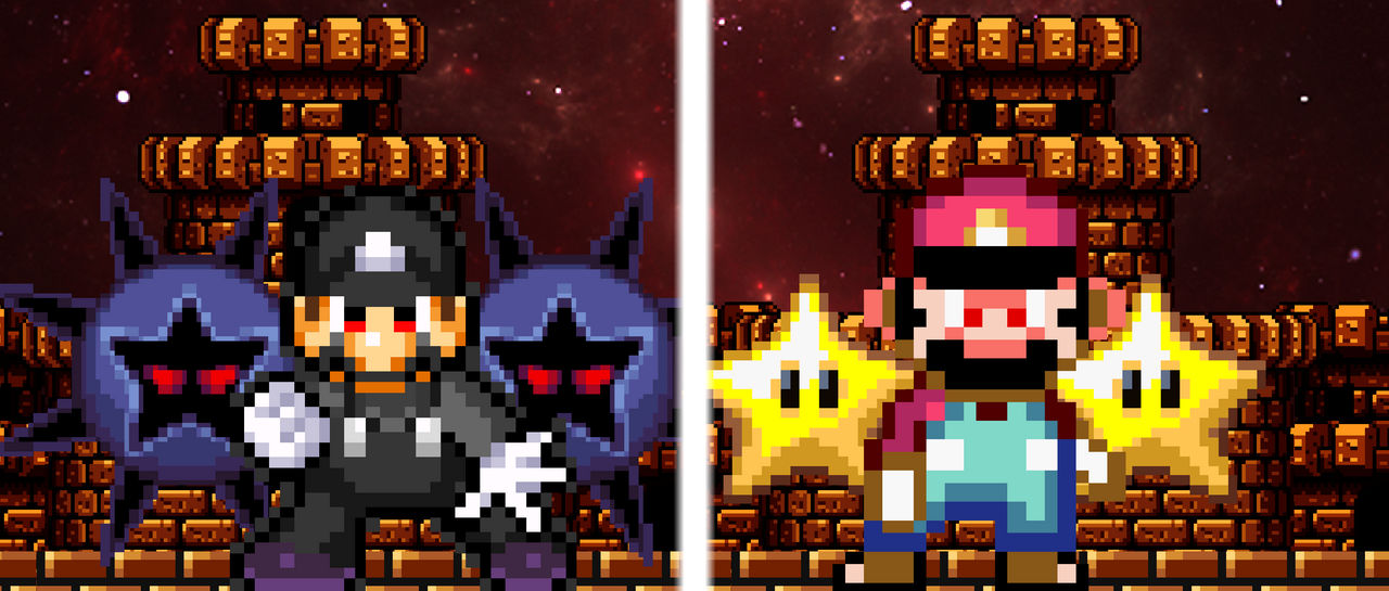 Raphael (Mario Black) VS Devil Mario by Luis700535 on DeviantArt