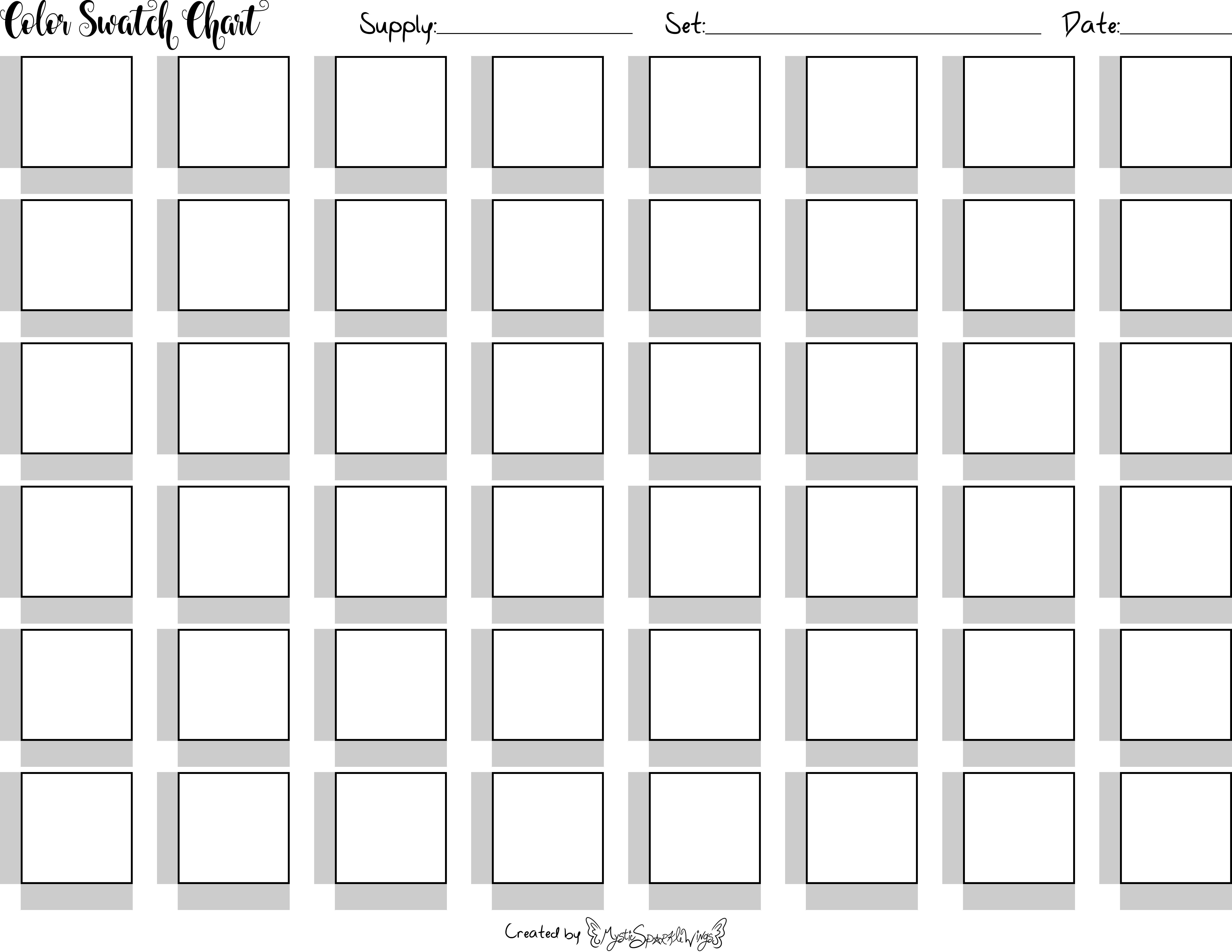 48 Color Swatch Chart By Mysticsparklewings On Deviantart