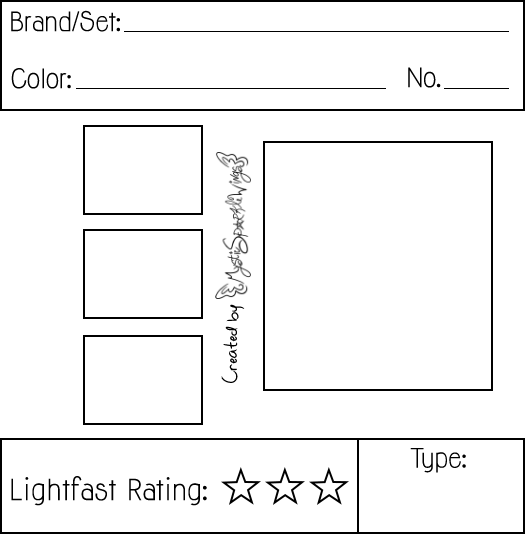 Colored Pencil Swatch Card by MysticSparkleWings on DeviantArt