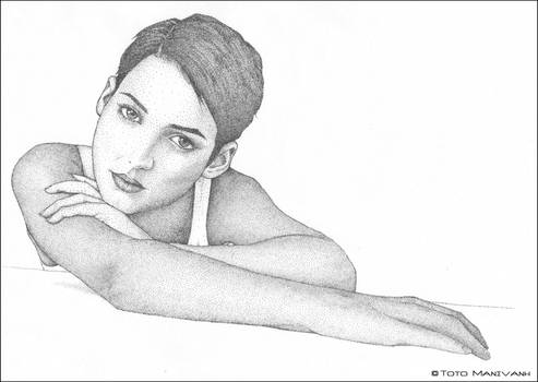 Winona Ryder Stipple Portrait