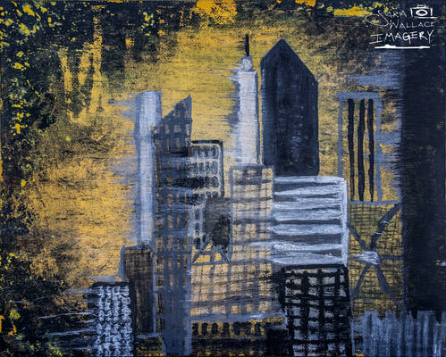 Grunge City Painting