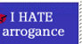 i hate arrogance stamp