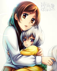 KH: Nanami and little Tomoe by Kay-I