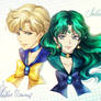 SM: Sailor Uranus x Sailor Neptune headshots
