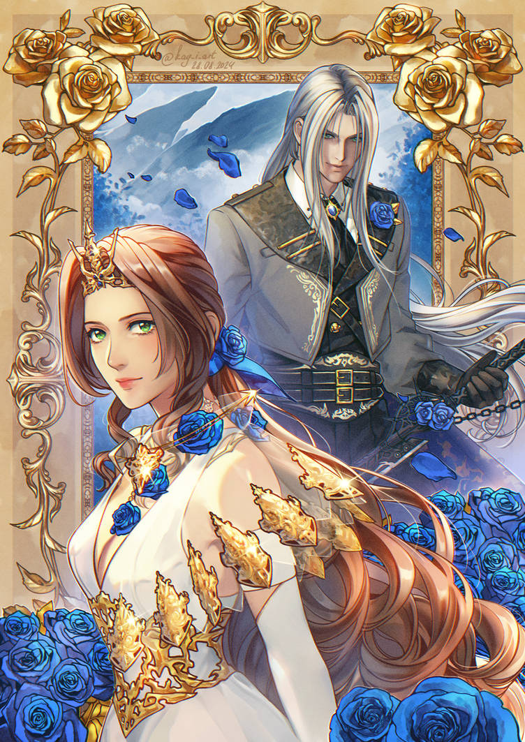 FF7: Blue Roses by Kay-I on DeviantArt